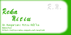 reka mitiu business card